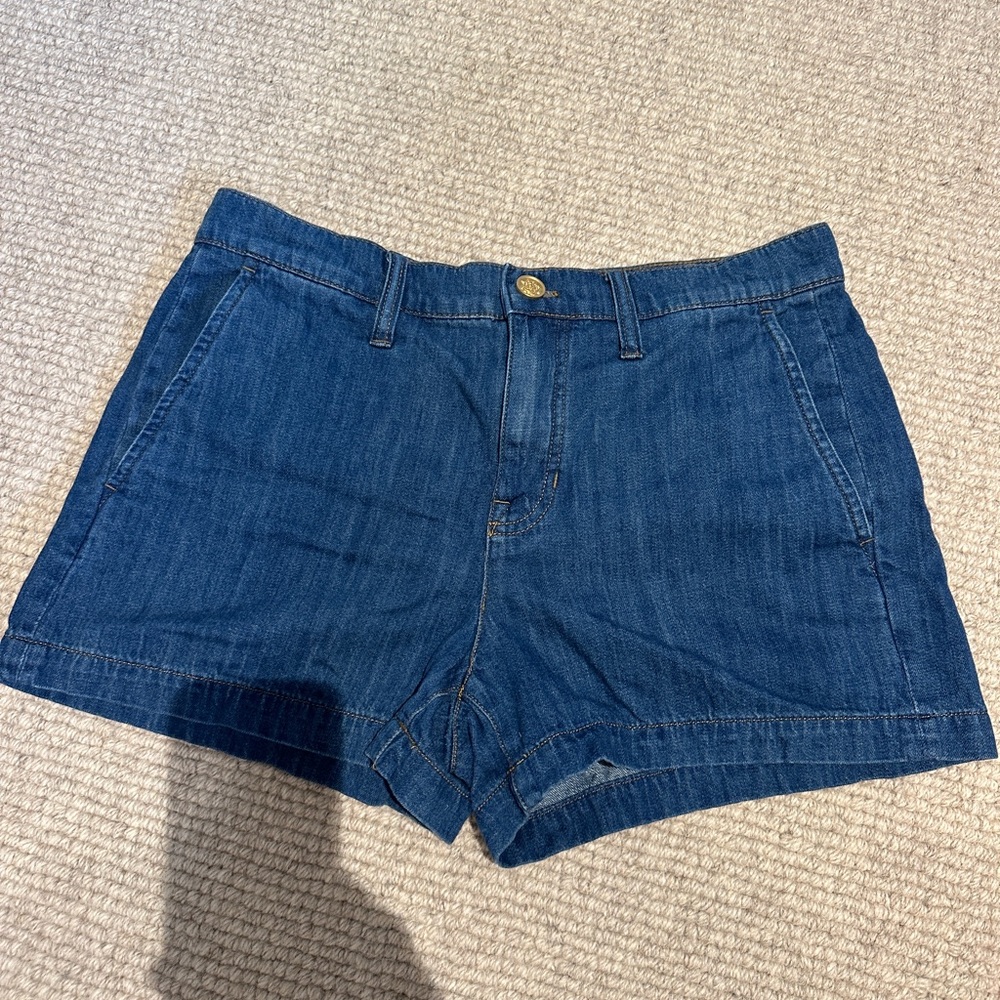 J. Crew Women's Dark Blue Jean Shorts